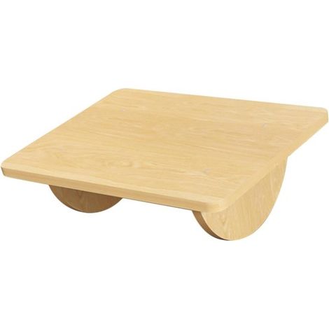Poggiapiedi a dondolo - Sgabello di supporto - Comodo da usare - Design ergonomico - 34 x 24 cm - Colore legno (1/5)