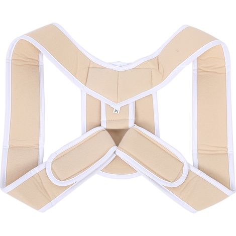 Correcteur de Posture Adulte - Soutien Dorsal Réglable pour Dos et Épaules, Ceinture Orthopédique Couleur Chair (1/5)