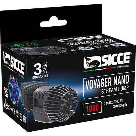 Sicce pompa voyager nano pompa di ricircolo e movimento acquari marini e di acqua dolce portata 1.000 l/h (1/4)