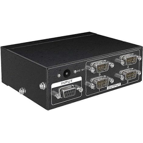 MT-RS104 Répartiteur RS232 série actif (1 vers 4) Commutateur/répartiteur RS232 bidirectionnel (4 vers 1) avec alimentation (1/5)