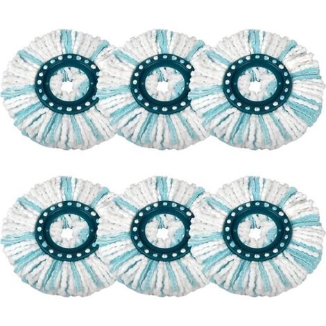 (Blanc)Têtes de rechange pour Leifheit Clean Twist/Clean Twist Disc Mop Ergo vadrouille à disque, vadrouille microfibre pour tous les sols (1/4)