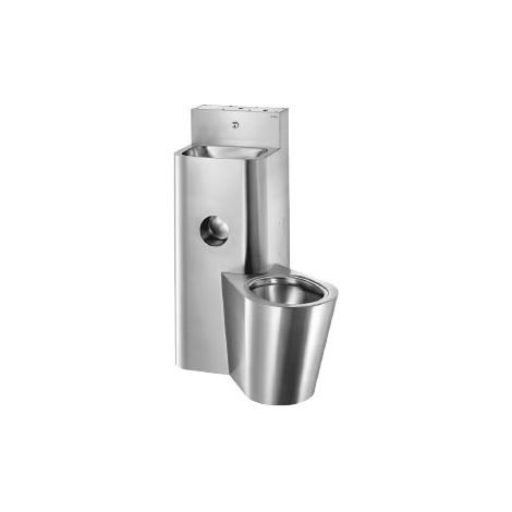 Delabie Kombi KOMPAT avec chasse d'eau, pour WC au sol, version re, Edst. 1.4301 sat