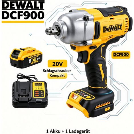 DEWALT DCF900 Akku-Schlagschrauber 18V, 1396Nm, Set mit Akku und Ladegerät für Reifenwechsel (1/5)