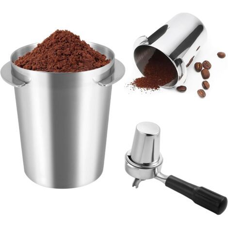 royaluxe-Tasse de Dosage de Café 58mm, Gobelet Doseur Cafe en Acier Inoxydable Pièce d'alimentation en Poudre, Tasse de Dosage de Porte-Filtre à Café, Distributeur Tasse Dosage pour Machine Expresso d (1/5)