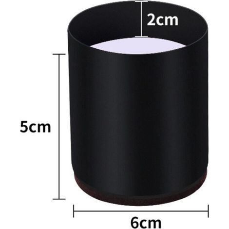 Set di 4 piedini rialzanti per letto in acciaio al carbonio nero, rialzi per mobili (1/5)