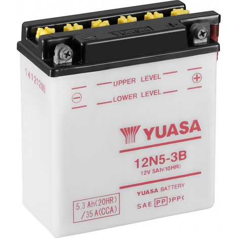 Batterie moto YUASA 12N5-3B 12V 5.3AH 35A (1/3)