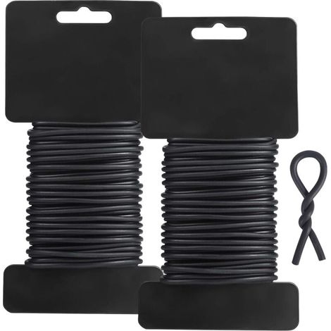 Fil de Jardin de 2,5 mm, 20 M de Long pour Plantes Grimpantes, Vignes, Arbustes et Fleurs (Noir) (1/4)