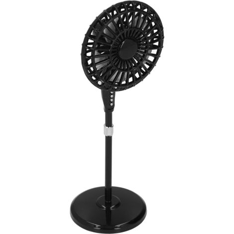 Ventilateur miniature en métal noir pour maison de poupée (échelle 1:12), accessoire de mobilier pour salon. (1/5)