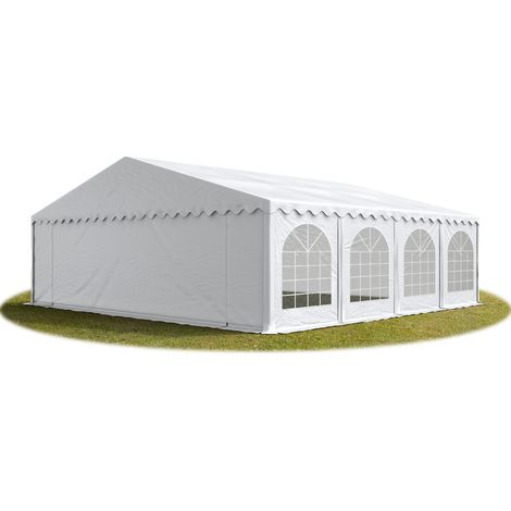 TOOLPORT 8x8m tente de réception, PVC 800 N, H. 2m, blanc (1/5)