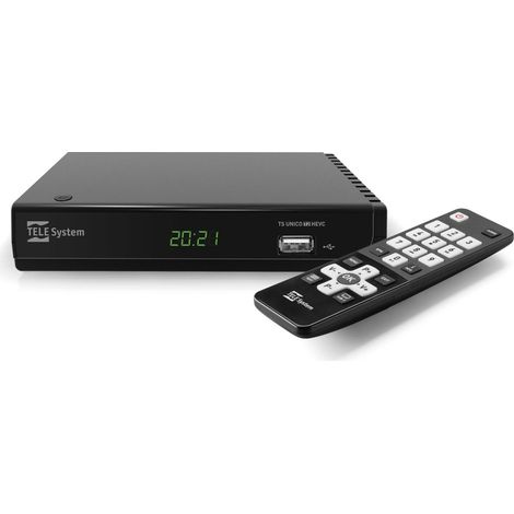 TELE System UNICO T2HEVC/01 Terrestre Full HD Negro