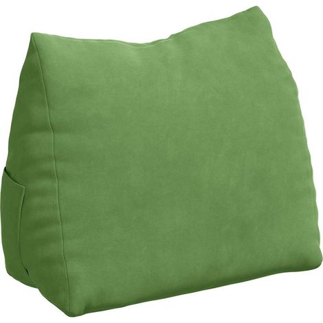 Back Pillow Light Green 45 x 20 x 35 cm Corduroy Fabric vidaXL