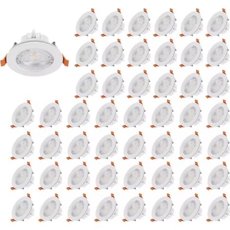 Lot de 50 Spots LED Encastrables Etanches D68 7W CCT IP54 Blancs - 60 deg - Switch 3000-4000-6500K (1/5)