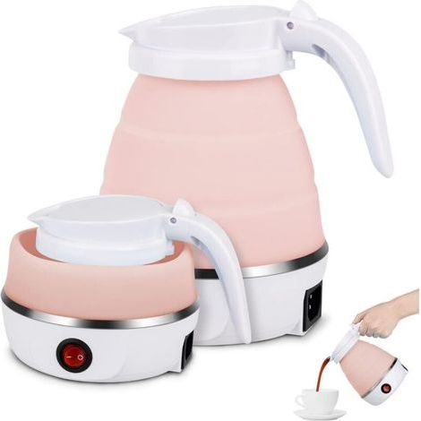 Bollitore pieghevole, bollitore da viaggio in silicone da 600 ml, bollitore da campeggio pieghevole, bollitore portatile per (1/5)