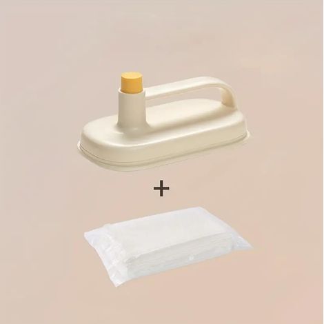 Brosse magique avec 50 lingettes de rechange jetables, brosse essuie-tout jetable pour éliminer les taches de graisse tenaces dans la cuisine, outil de nettoyage