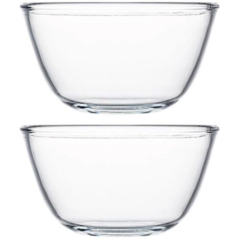 Set mit 2 Shengji-Rührschüsseln aus Klarglas – 500 ml Fassungsvermögen (1/4)