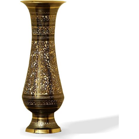 Vase pour décoration d'intérieur Vase doré fabriqué à la Main Vase décoratif de 25,4 cm de Haut Vase à Fleurs Vases dorés pour centres de Table Centre de Table Vase décoratif (1/5)