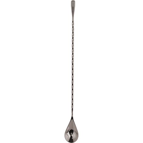 Cuillère à cocktail en acier inoxydable 1 pièce, outil de mélange et de superposition de boissons et de café avec long manche (6) (1/5)