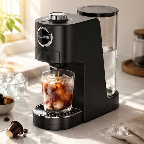 HiBREW H3C Machine à café multi-capsules 3-en-1 noire 20 bar, réservoir 1,4 L, température et volume réglables, café moulu