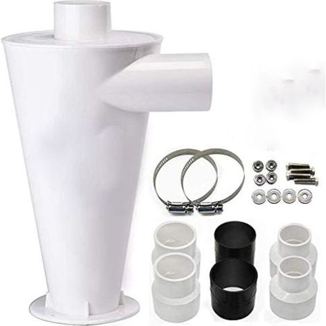 Dépoussiéreur cyclone pour aspirateur – Séparateur de poussière efficace – Matériaux résistants à la corrosion – Pour sciure et débris fins