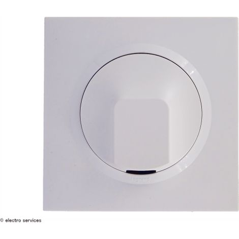 Legrand – Sortie de câble Dooxie complet blanc – Utilisation intérieure – Mécanisme avec coque de protection chantier – 86mm x 86mm