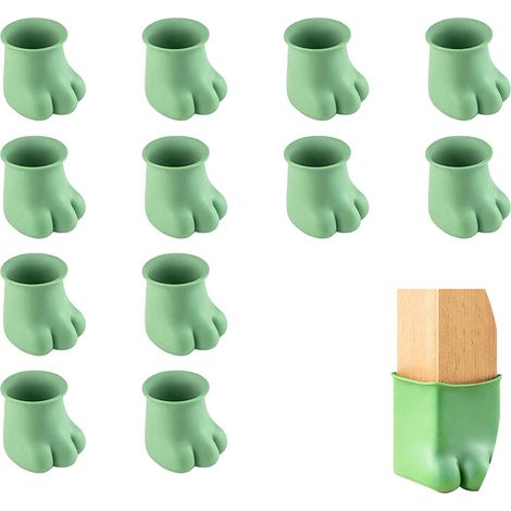 16er-Pack runde und quadratische Silikon-Stuhlbeinkappen verhindern das Beschädigen von Stuhlbeinen (1/5)