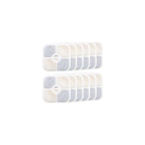 Filtres de fontaine à eau 12 pièces - pour Catit PIXI 43717 - Filtre à charbon actif - Haute qualité - Purifiant - Recharge - Filtres de fontaine pour animaux de compagnie - Rectangle - Fontaine pour (1/4)