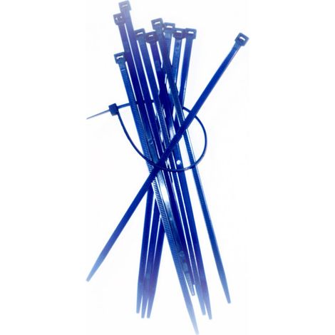 Abrazadera de cables Nylon azul 280x 4,5mm a100 unidades. Sapi