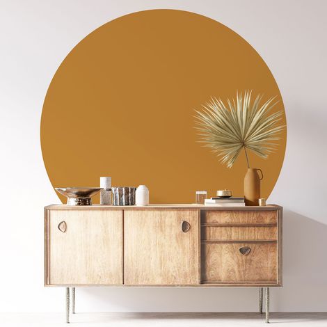 Sticker mural rond / cercle - Couleur Tendance - Diamètre 50 cm - Adhésif MAT (1/3)