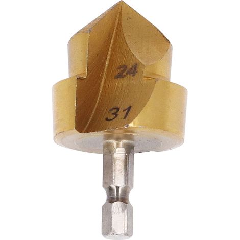 Foret à fraise professionnel 32 tige hexagonale Tube d'eau PPR outil de chanfrein de diamètre de lame de 24 à 31mm
