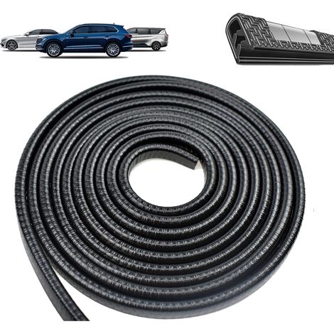 Protezione per portiera auto da 10 m, guarnizione protettiva per sgabelli da bar, guarnizione in lamiera a forma di U, senza bisogno di incollaggio, colore nero. (1/5)