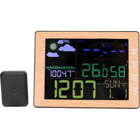 Station Météo WiFi avec Écran LCD Couleur - Capteur Intérieur Extérieur pour Température et Humidité