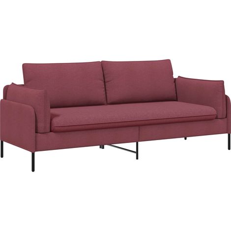 2-Seater Sofa Wine Red 188 x 81 x 89 cm Fabric vidaXL (1/5)