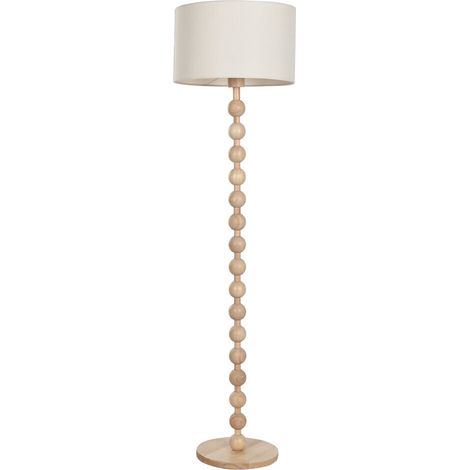 Lampara Pie Hevea / Rubberwood 40X40X150 Bolas