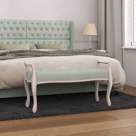vidaXL Banc Gris clair 110x45x60 cm Velours (1/5)