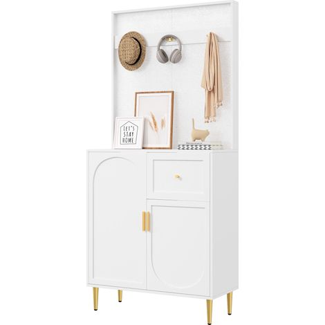 Ensemble armoire, armoires compactes, armoire d'entrée, meuble d'aménagement, armoire murale, étagère, panneaux d'armoire pour entrée et couloir, meuble à chaussures, (L x H x P) : 80 x 175,5 x 35 cm