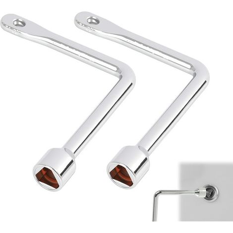 Clé Triangulaire Universelle, Clé pour Ascenseurs, Armoires Électriques, Compteur d'Eau, Zinc, Résistante à la Rouille, Pratique pour Techniciens, Bricoleurs, et Entretien (1/5)