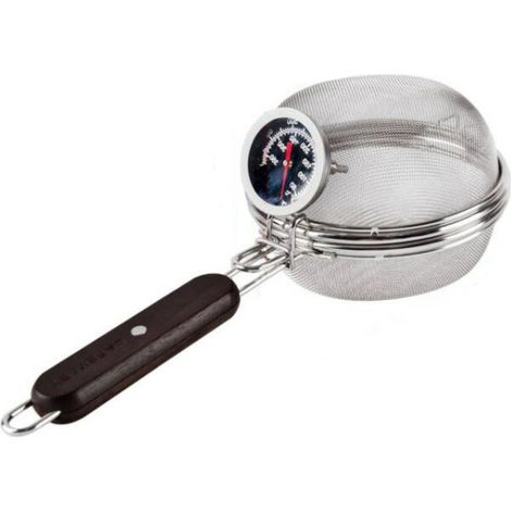 Kaffeeröster für Zuhause – Tragbarer, praktischer Kaffeeröster aus Edelstahl mit Rost und Thermometer zum Rösten von Kaffeebohnen zu Hause und im Freien (1/3)