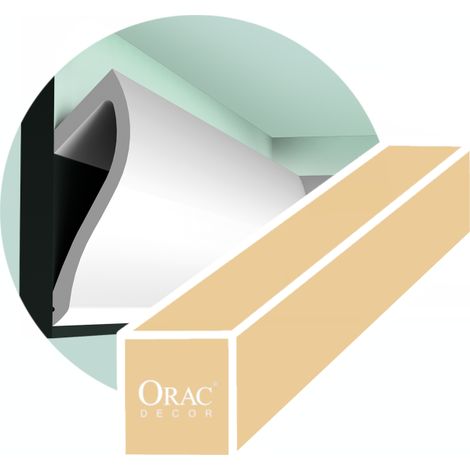 Perfil de iluminación indirecta - Orac Decor - L200xP5.8xH18.5cm - Caja de 4 metros - C371 (1/2)