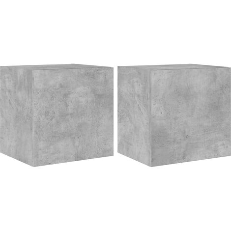 Mobile TV a parete scaffale multimediale credenza TV sala da pranzo soggiorno camera da letto e luci a LED 2 pezzi 40,5 x 35 x 40 cm grigio 020029130