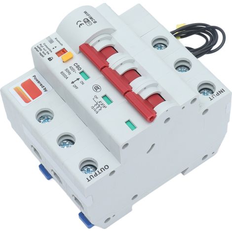 Disjoncteur intelligent tripolaire avec télécommande Wi-Fi et Bluetooth, protection contre les fuites de courant, 400 V CA, 80 A (1/5)