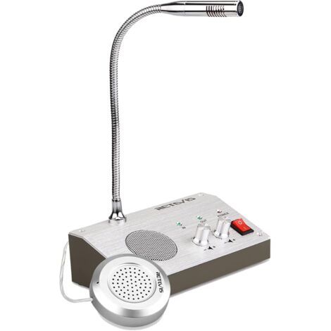 RT9908 Système D'interphone de Fenêtre Bidirectionnelle, Orateur de Fenêtre, Système D'interphone de Bureau, Haut-parleurs, Adapté à Hôpital, Banque, Points de contrôle de l'immigration (1/5)
