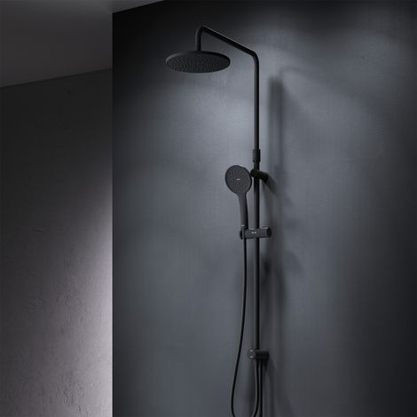 AM.PM Colonne de Douche sans Robinetterie Noir Douche Set Réglable en Hauteur (1/2)