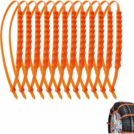Chaîne à Neige pour Voiture,10 Pièces Chaînes Neige Automatiques,Chaîne de Pneus D’hiver Réglables Antidérapantes,Hiver Pneus Anti-dérapage Chaînes,Universelles,pour Voitures Camions SUV Moto Vélo (1/5)