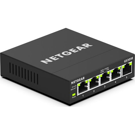 NETGEAR GS305E Managed Gigabit Ethernet (10/100/1000) Black (1/2)