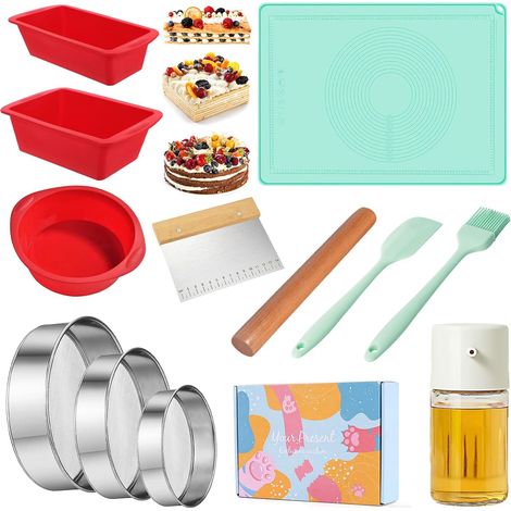 70x50cm Tapis pour étaler la Pâte,Tapis Cuisine Silicone 3 Tamis De Farine Acier Inoxydable,Tamis Cuisine,Farine Tamis,Ramasse Légume Cuisine,Moule Cake Silicone (1/5)