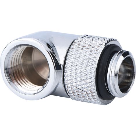 Raccord rotatif 90° G1/4 argent pour watercooling PC, coude fileté pour circuit de refroidissement