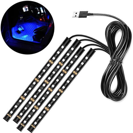 LED-Lichtleisten für Autos mit USB-Anschluss, dekorative Bodenbeleuchtung, Autoteil