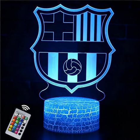Football Veilleuse Enfants, 3D Lampe 16 Couleurs Changeantes à intensité variable, Decoration Chambre (1/5)