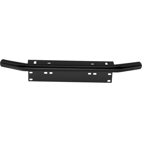 Support universel de plaque d'immatriculation de pare-chocs avant en alliage d'aluminium, support de montage de barre de taureau, barre de lumière tout-terrain noire (1/5)