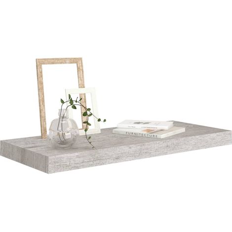 Étagère murale flottante Gris béton 60x23,5x3,8 MDF (1/5)